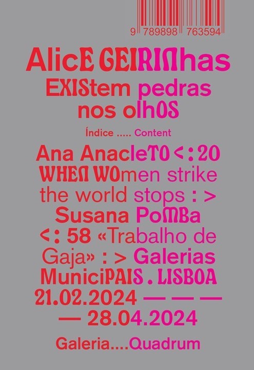 Capa cinzenta com título e texto em cor-de-rosa