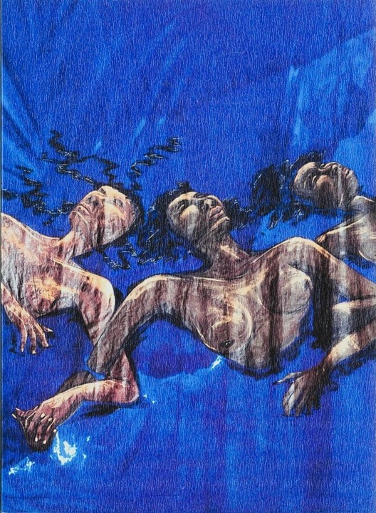 Capa azul, com a imagem de três mulheres africanas