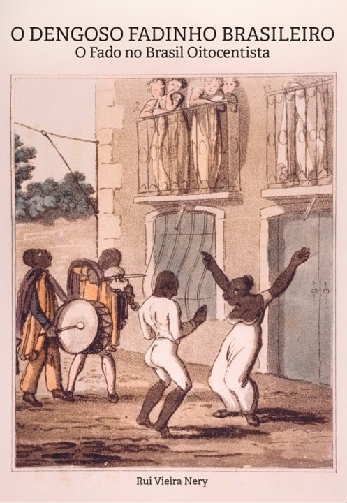 Book cover featuring a 19th-century Brazilian street scene with dancers and onlookers