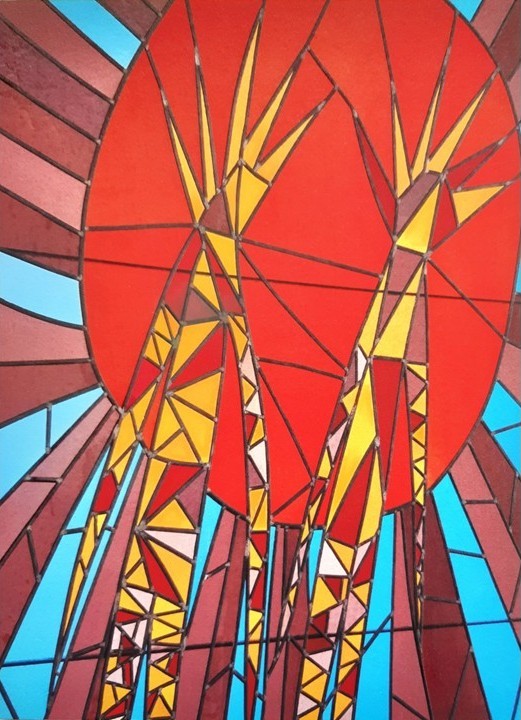 Cover with an abstract image composed of a geometric, stained-glass-like design.